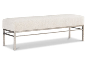 Aventura Beige/Frosted Nickel Bench - Ornate Home