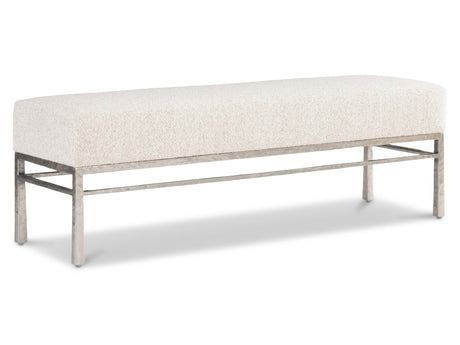 Aventura Beige/Frosted Nickel Bench - Ornate Home