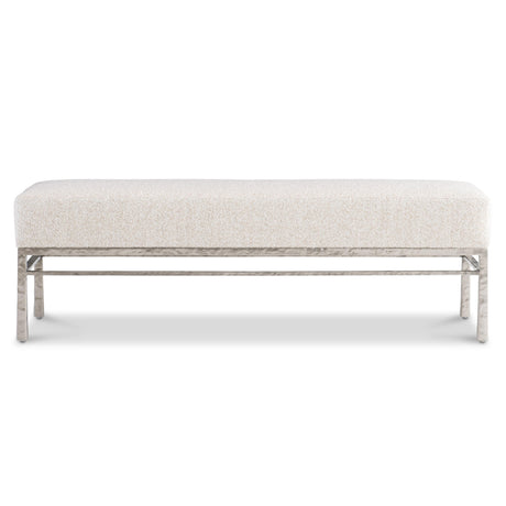 Aventura Beige/Frosted Nickel Bench - Ornate Home