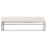 Aventura Beige/Frosted Nickel Bench - Ornate Home