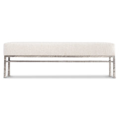 Aventura Beige/Frosted Nickel Bench - Ornate Home