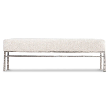 Aventura Beige/Frosted Nickel Bench - Ornate Home