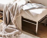 Aventura Beige/Frosted Nickel Bench - Ornate Home