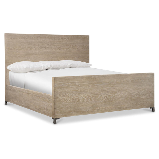 Aventura Frosted Nickel King Panel Bed