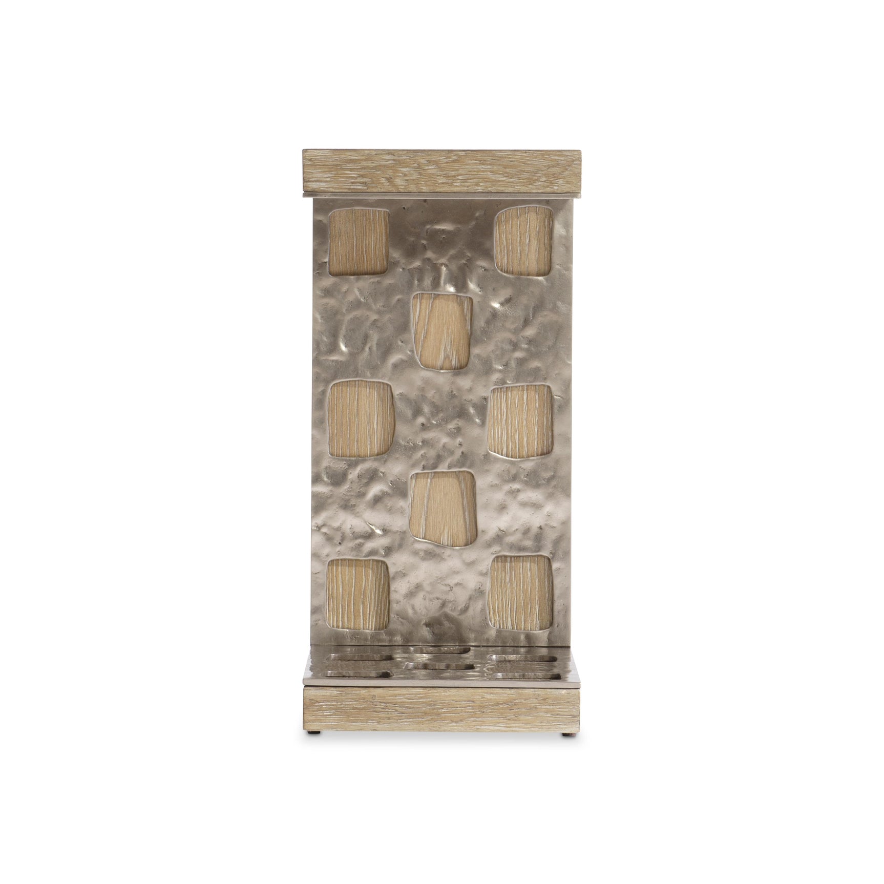 Aventura Frosted Nickel/Marcona Accent Table - Ornate Home