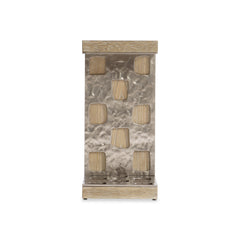Aventura Frosted Nickel/Marcona Accent Table - Ornate Home