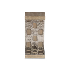 Aventura Frosted Nickel/Marcona Accent Table - Ornate Home