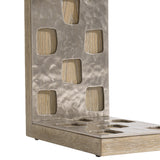 Aventura Frosted Nickel/Marcona Accent Table - Ornate Home