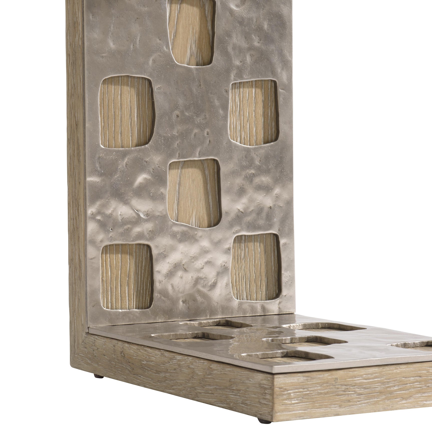 Aventura Frosted Nickel/Marcona Accent Table - Ornate Home