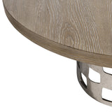 Aventura Frosted Nickel/Marcona Dining Table - Ornate Home