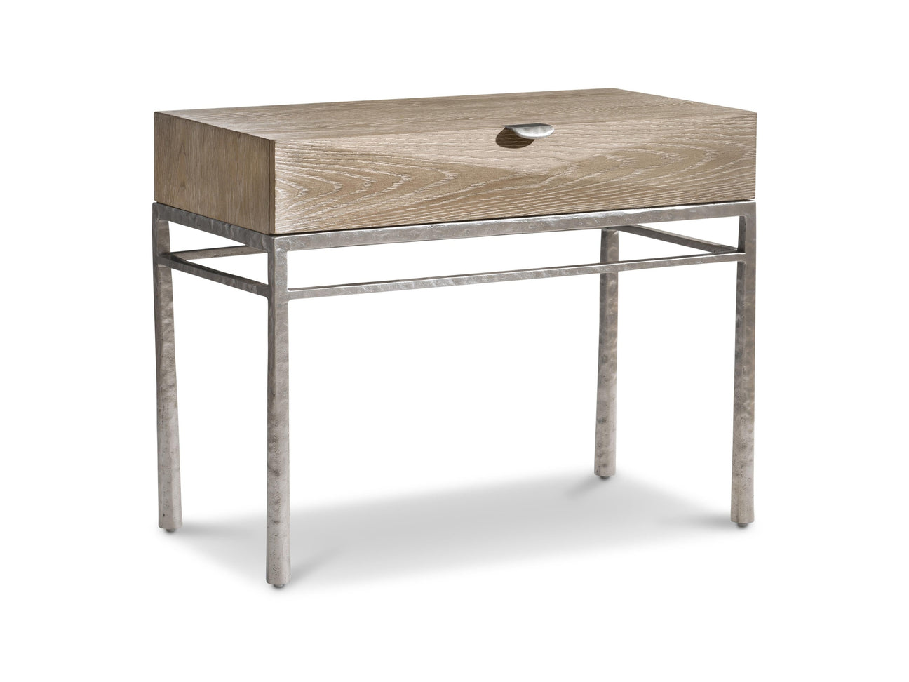 Aventura Frosted Nickel/Marcona Nightstand - Ornate Home