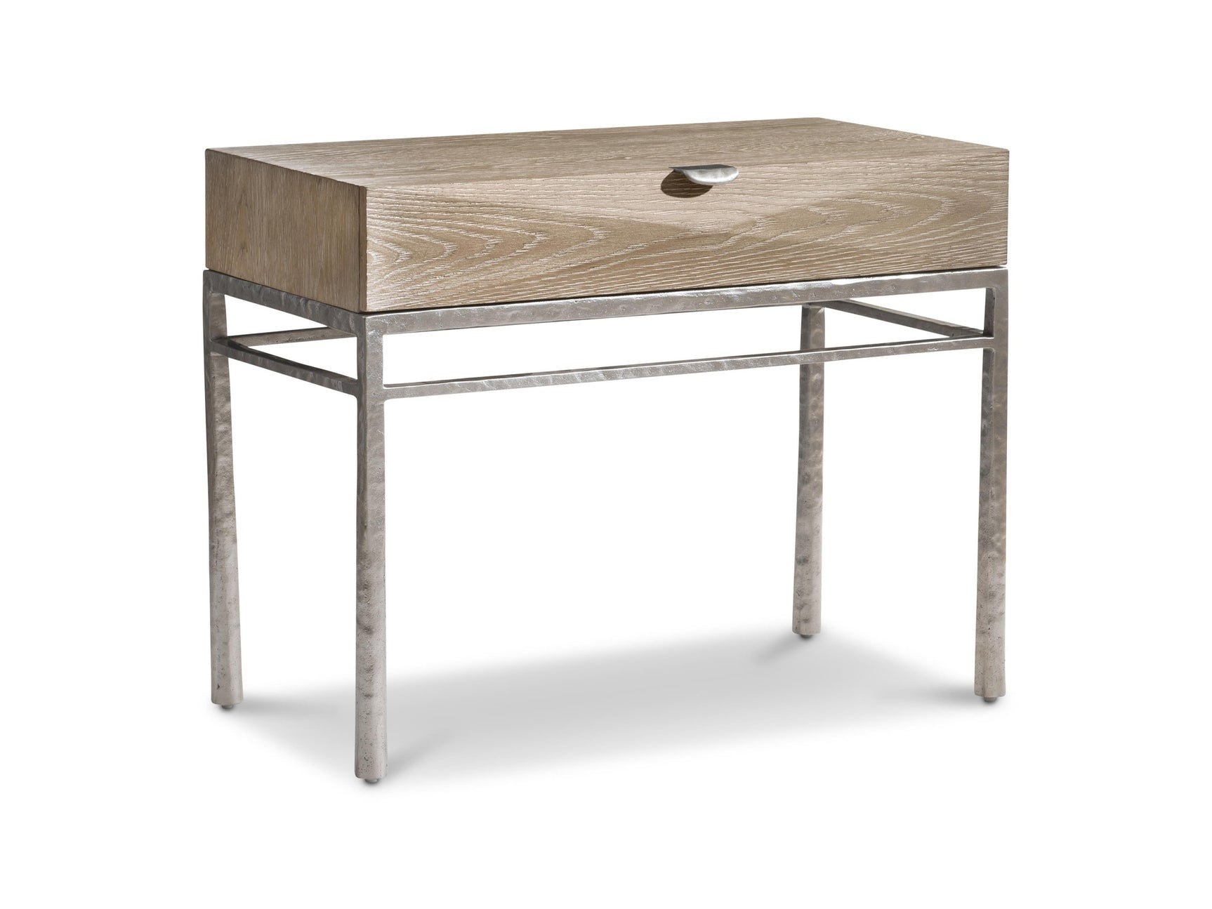 Aventura Frosted Nickel/Marcona Nightstand - Ornate Home