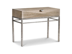 Aventura Frosted Nickel/Marcona Nightstand - Ornate Home
