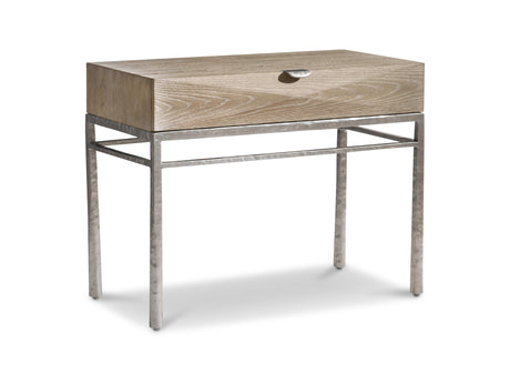 Aventura Frosted Nickel/Marcona Nightstand - Ornate Home