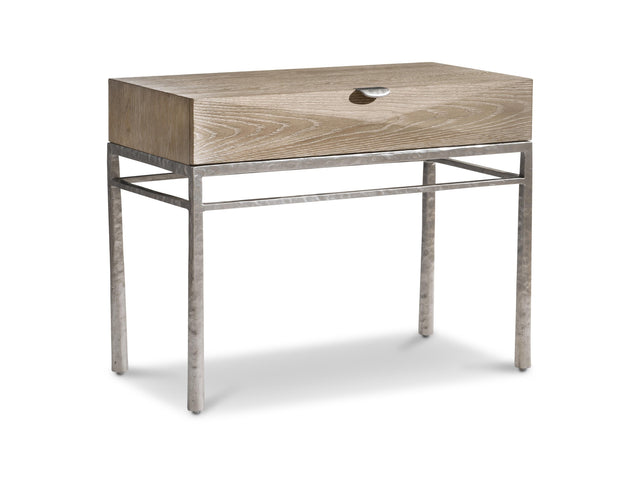 Aventura Frosted Nickel/Marcona Nightstand - Ornate Home