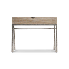 Aventura Frosted Nickel/Marcona Nightstand - Ornate Home