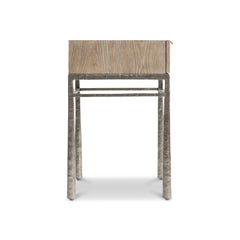 Aventura Frosted Nickel/Marcona Nightstand - Ornate Home