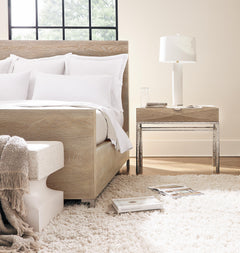 Aventura Frosted Nickel/Marcona Nightstand - Ornate Home
