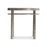 Aventura Frosted Nickel/Marcona Side Table - Ornate Home