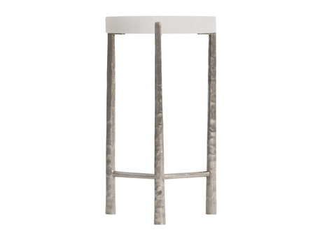 Aventura Frosted Nickel/Tusk Accent Table - Ornate Home