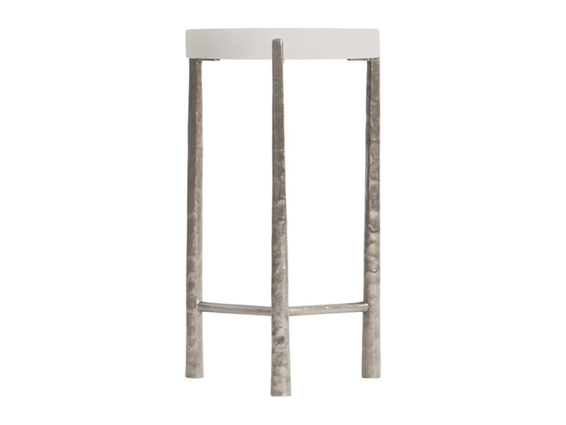 Aventura Frosted Nickel/Tusk Accent Table - Ornate Home