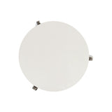 Aventura Frosted Nickel/Tusk Accent Table - Ornate Home