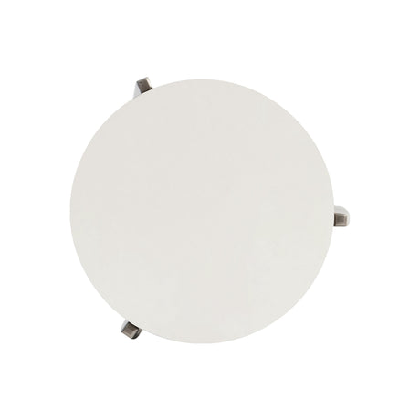 Aventura Frosted Nickel/Tusk Accent Table - Ornate Home