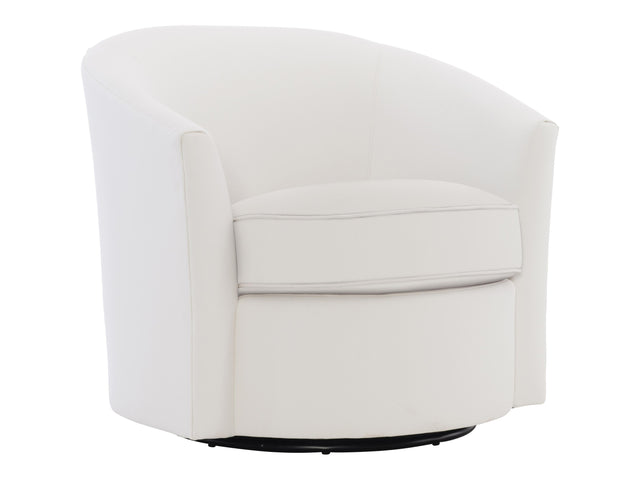 Aventura White/Cream Outdoor Swivel Chair - Ornate Home