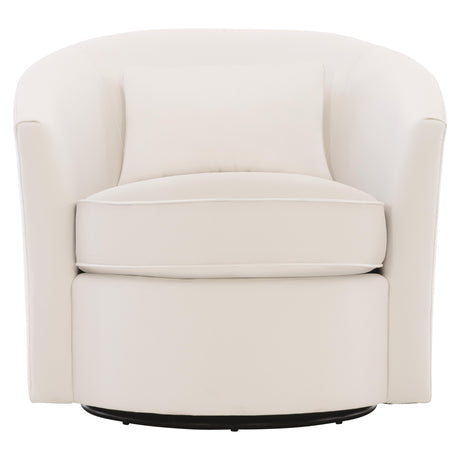 Aventura White/Cream Outdoor Swivel Chair - Ornate Home