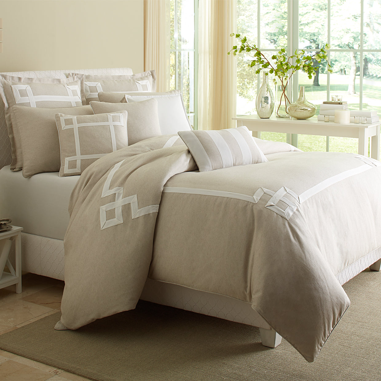 Avenue A Natural Comforter Set - Ornate Home