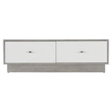 Avenue Cerused Greige/Lacquered White Cocktail Table - Ornate Home