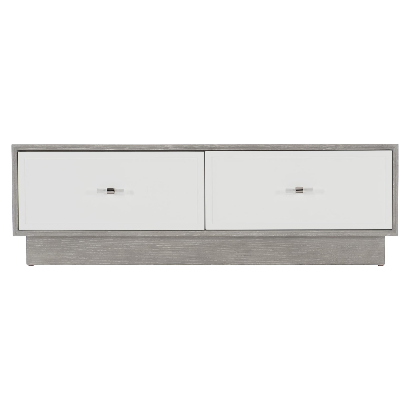 Avenue Cerused Greige/Lacquered White Cocktail Table - Ornate Home