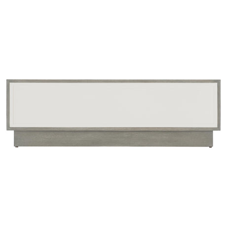 Avenue Cerused Greige/Lacquered White Cocktail Table - Ornate Home