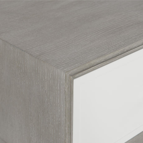 Avenue Cerused Greige/Lacquered White Cocktail Table - Ornate Home