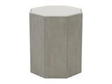 Avenue Lacquered White/Cerused Greige Side Table - Ornate Home