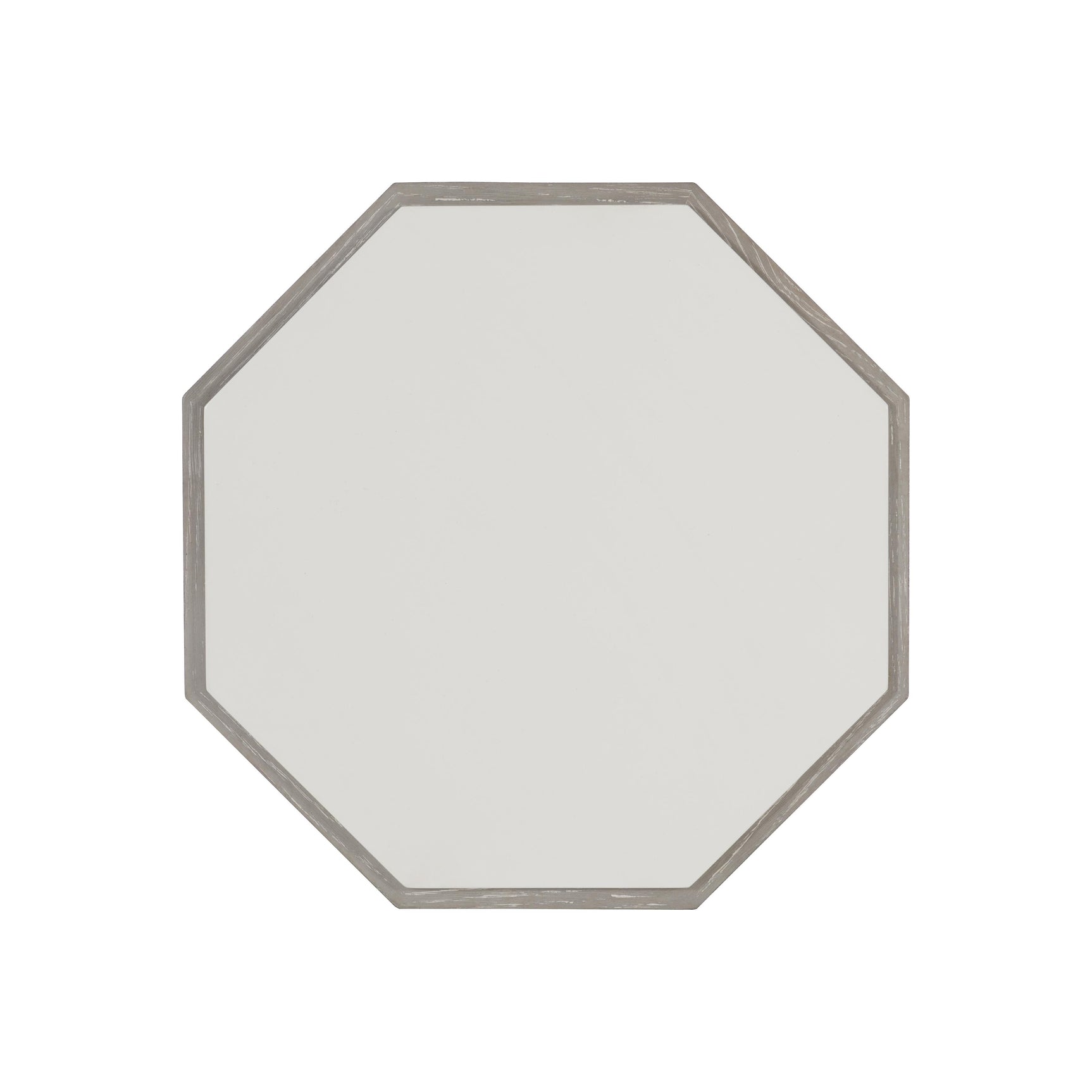 Avenue Lacquered White/Cerused Greige Side Table - Ornate Home