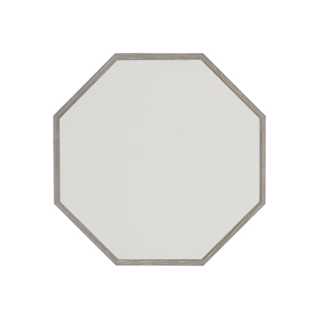 Avenue Lacquered White/Cerused Greige Side Table - Ornate Home