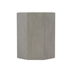 Avenue Lacquered White/Cerused Greige Side Table - Ornate Home