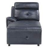 Avenue Navy 5-Piece Modular Reclining Sectional w/ Left Chaise - Ornate Home