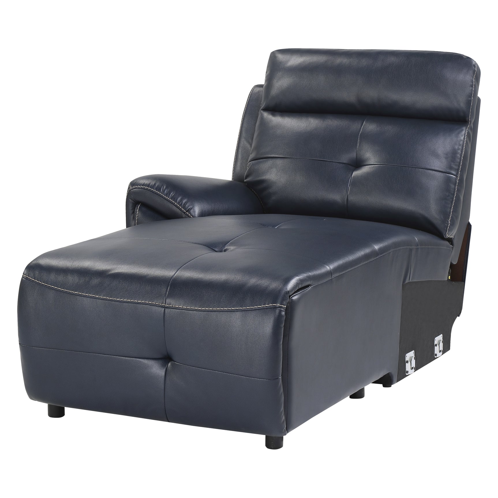 Avenue Navy 5-Piece Modular Reclining Sectional w/ Left Chaise - Ornate Home