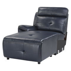 Avenue Navy 5-Piece Modular Reclining Sectional w/ Left Chaise - Ornate Home