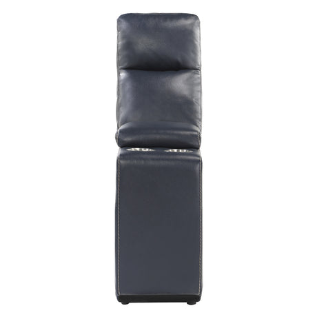 Avenue Navy 5-Piece Modular Reclining Sectional w/ Left Chaise - Ornate Home