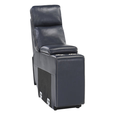 Avenue Navy 5-Piece Modular Reclining Sectional w/ Left Chaise - Ornate Home