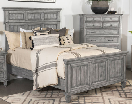 Avenue Weathered Grey California King Panel Bed - Ornate Home