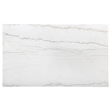Averill Coffee Bean 72-inch Rectangular White Marble Top Dining Table - Ornate Home