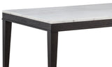 Averill Coffee Bean 72-inch Rectangular White Marble Top Dining Table - Ornate Home