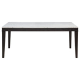 Averill Dark Grey/Coffee Bean 7-piece White Marble Top Dining Set - Ornate Home