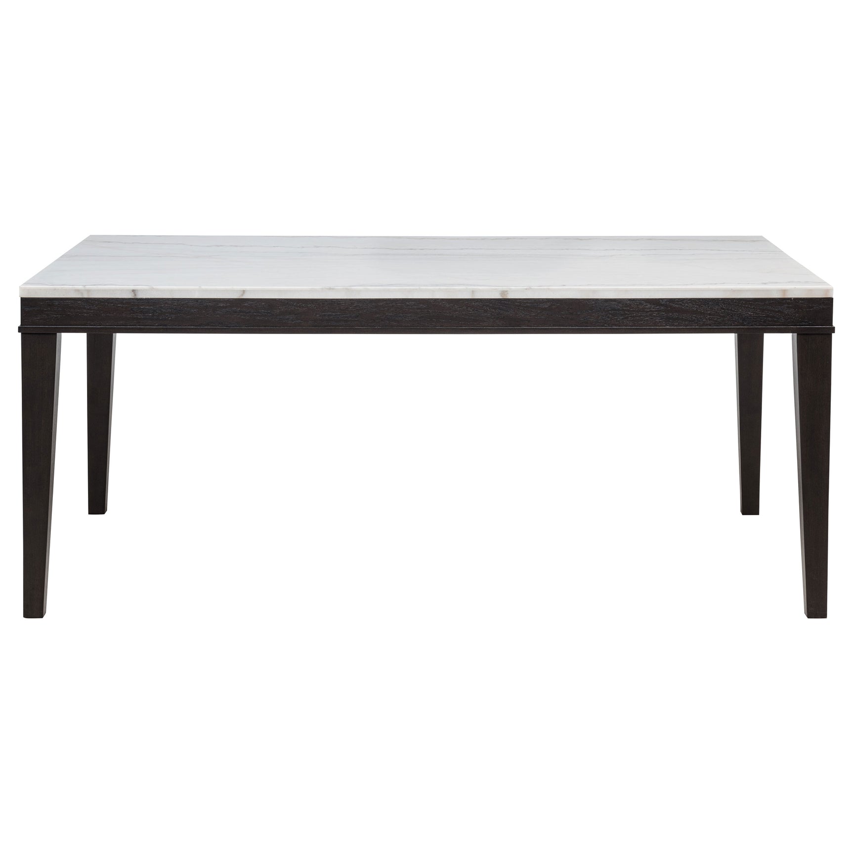 Averill Dark Grey/Coffee Bean 7-piece White Marble Top Dining Set - Ornate Home
