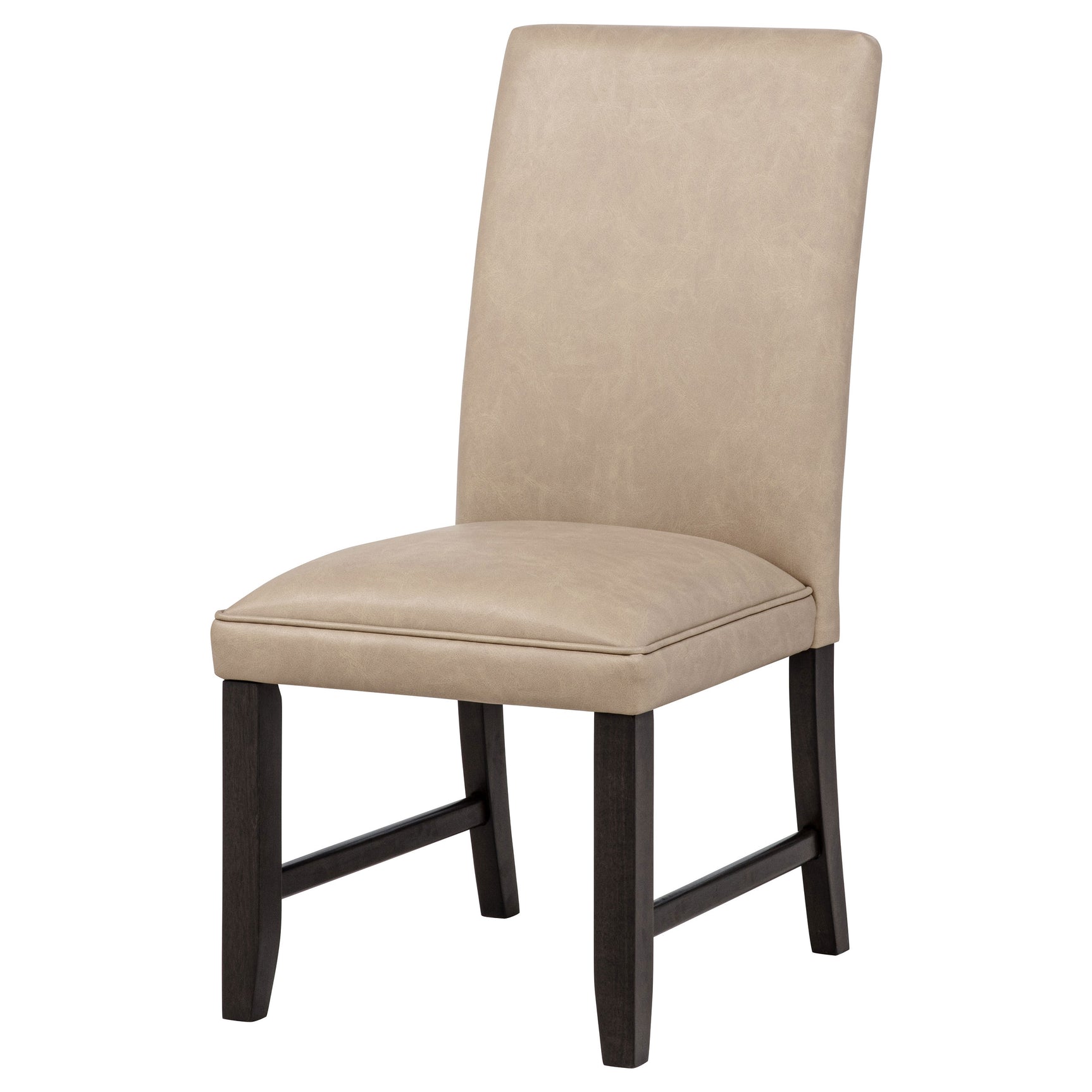 Averill Tan/Coffee Bean Faux Leather Upholstered Dining Side Chair (Set of 2) - Ornate Home