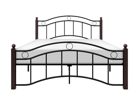 Averny Black/Brown Full Metal Platfom Bed - Ornate Home